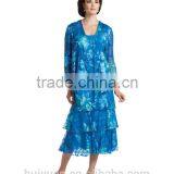 New Blue Long Sleeve Mother Dress Prom Gown thumbnail-1
