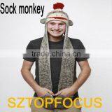 NEW STYLE WOOL ANIMAL KNITTED HATS WITH SCARF POCKETS thumbnail-1