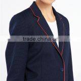 New Fashion Italian Collars Edging Trim Button Fasten Dot Print Jackets Womens thumbnail-5