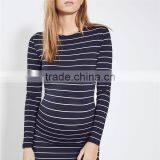Hot Long Sleeves Stripe Pregnant Women Images Bodycon Maternity Dresses thumbnail-2