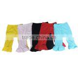 Persnickety Children Clothing Wear Wholesale Cheap Price Pure Cotton Pants Colorful Ruffle Pants Capris Baby Girls Cotton Capris thumbnail-1
