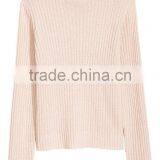 Slim Fitted Tightly Knitted Blank Design Medium High Neck Women Knitwear thumbnail-4