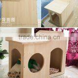 Hot Selling China New Fashion Solid Wood Pet Bed House Wood Pet Doghouse for Dog thumbnail-3