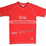 Boys Blank Red Rash Guard With UPF 50+ thumbnail-1