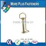 Made in Taiwan Diameter Greasable Hinge Hitch Pin With Chain Special Fasterner Dormwork Flat Rib Pin thumbnail-3