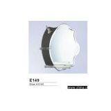 Silver Bathroom Mirror With Shelf and Light thumbnail-1