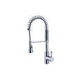 Commercial One Handle Brass Kitchen Sink Water Faucet / Deck Mounted Chrome Mixer Taps