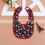 Cotton Fabric With Peva Backing Alternative Skull Crossbones Baby Bib thumbnail-2