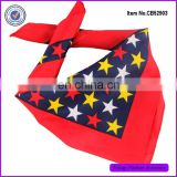 Fashion Cheap Stock Red Star Printed Silk Bandanas wholesale