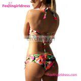 Wholesale Women Very Sexy Mature One Piece Print Bikini Swimwear thumbnail-2
