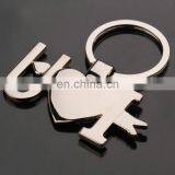 New Couple I LOVE YOU Keyring , Metal Heart Couple Keychain , Lover Romantic Creative Key Chain thumbnail-3