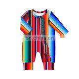 Boutique Purple Cow Pattern and Serape Alternating Kids Baby Gauze Romper Ruffled Jumpsuit Onesie Baby thumbnail-6