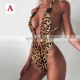2019 Summer Deep V Swimwear Swimsuit One Piece Beautiful Woman Sexy Sports Bathing Suits thumbnail-5