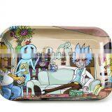 HQP-XJ09 HongQiang Wholesale Metal Cigarette Rolling Tray Storage Tray Tinplate Tray for Smoking Ashtray thumbnail-1