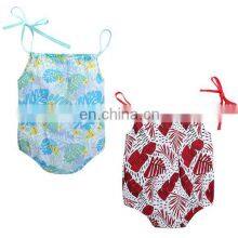New Baby Summer Rompers Leaves Jumpsuit Cute Girls Infant Toddler Kids Babies Sling Clothes 0-2 Years thumbnail-1