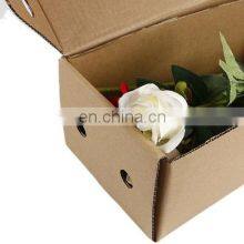 Kraft Folding Mailer Boxes Brown Corrugated Paper Corrugated Board Box for Flower Packing thumbnail-1