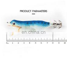 12G/8CM Flash Fishing Hard Lure Luminous Squid Jig Lures Wood Shrimp With Button Batter thumbnail-3