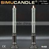 Flickering Flameless LED Taper Candle With USA and EU Patent Below Party thumbnail-2