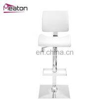 Kitchen Breakfast Wivel Metal Bar Stool With Backrest thumbnail-5