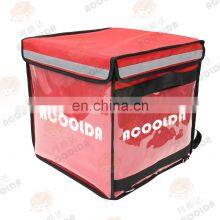Eats Insulated Food Delivery Bag Backpack for Bike High Quality Factory Customized Cooler Logo Polyester Red 40*40*40cm thumbnail-4