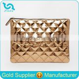 Brand Designer Metallic Quilted Clutch Bag PU Leather Clutch Bag