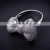 Top Quality Jewelry Dongguan Factory CZ Jewelry Bow Tie Shape Fine Set Women Ring thumbnail-3
