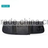 Car rearview mirror Universal tachograph with 4.3 inch HD LCD central screen display with one way DVR