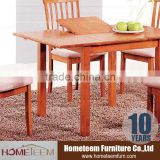 Extendable dining table in wood furniture polish colors tea