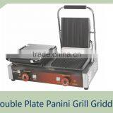 Prince Industrial Electric Double Plate Contact Panini Grill Griddle for Sale