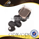 Hot Sale Many Colors Available Raw Unprocessed Remy Curly Indian Hair Closure Pieces