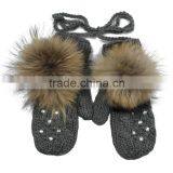 Plain Wool Knitted Women Stylish Winter Knitted Gloves thumbnail-1