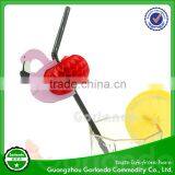 Decorative Plastic Flamingo Colored Swizzle Cocktail Drink Straws thumbnail-4