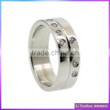 Hot Selling Custom Stainless Steel Diamond Rings