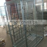 Folding metal steel wire mesh pallet stillage cage
