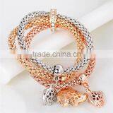 Latest Design Fashion Gold Plated Jewelry Zinc Alloy Rhinestone Elephant Charm Bracelet thumbnail-4