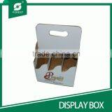 HOT SALE POPULAR BAR USE CORRUGATED DISPLAY BOXES FOR SIX BOTTLES BEER WITH HANDLE thumbnail-4