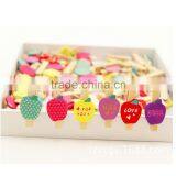 Apple Shape Wooden Clip With Decoration Wooden Door Hangers thumbnail-4