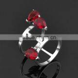 Modern Design Cheap Wholesale Heart Shaped Ruby Ring thumbnail-2