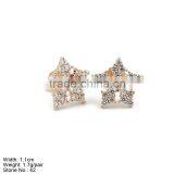 GZA9-023 Yellow Gold Rose Gold Plated Hot Sell Silver Jewelry Rhodium Snow Star Design thumbnail-2