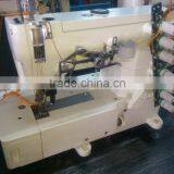 Three Needle Top Cover Stitch Machine with Safety Stitch for attaching Pocket Facings ATR-8842-1