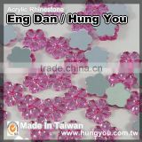 Taiwan Supplier Non Hot Fix Flower Design Acrylic Rhinestones For Party Decoration