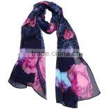 2015 Fashionable Rose Flower Chiffon Scarf Whole Sale - In Stock thumbnail-6
