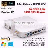 Best Desktop Computer Intel Celeron 1037U HTPC 1.8G Dual-core Four Threads 2M Cache1080P HTPC 4*USB3.0 2*USB2.0 2*LAN thumbnail-6