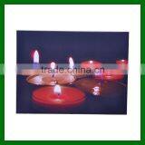 2016 LED canvas wall art christmas candle,canvas paining,christmas led lights candles