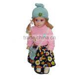 Antique Country Girl Baby Girl Moveable w Music Lovely New Electrical Doll With Hat thumbnail-4