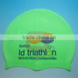 Fashionable Best Quality Adult or Kid Size Customized Logo Printing Waterproof Silicone Swimming Cap thumbnail-3
