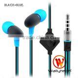 Newest 2013 Wallytech WHF-124 Metal In-ear Earphone With Microphone Flat Cable for IPhone for Samsung thumbnail-1