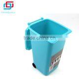 Eco-friendly Mini Kids Plastic Colored Open Top Dustbin With Wheels