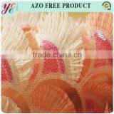 New Multi Color Fan Blade Type Net Sequin Fabric for Dancing thumbnail-2