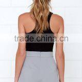 2015 New Short Designs Fashion Grey High Waisted Shorts for Women thumbnail-5